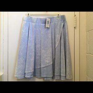 Torrid blue Acid washed skater wrap skirt sz 0/Lg